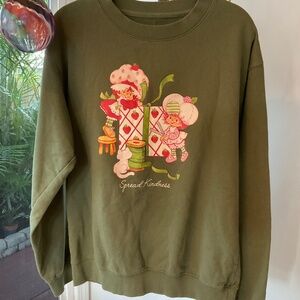 Strawberry Shortcake Spread Kindness Green Sweatshirt